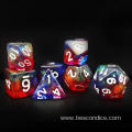 Acrylic Transparent Dice w/ Moonstone Color Changing Glitter